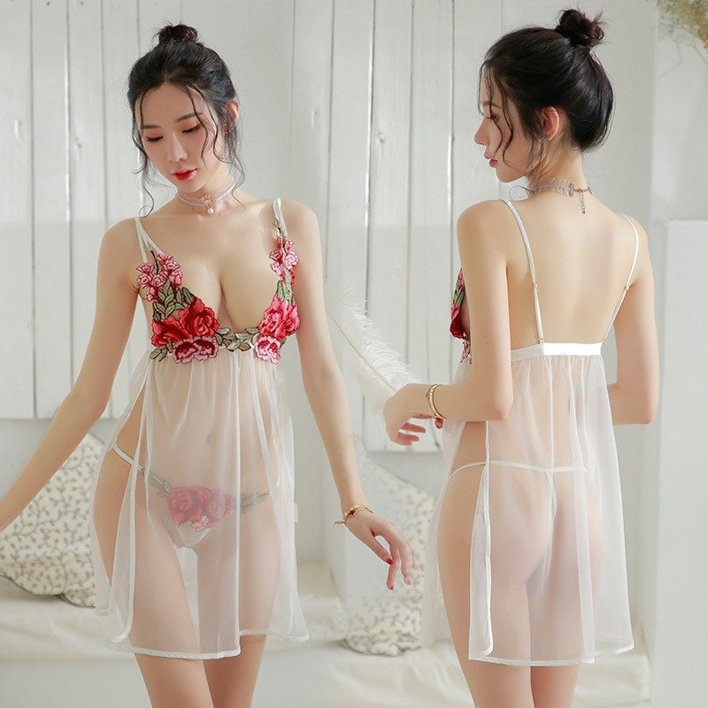 ZPT451☆新品超セクシー 悩殺 シースルー セクシーランジェリーベビードール?ショーツ 2点セットベビードール ナイトウェア拍卖