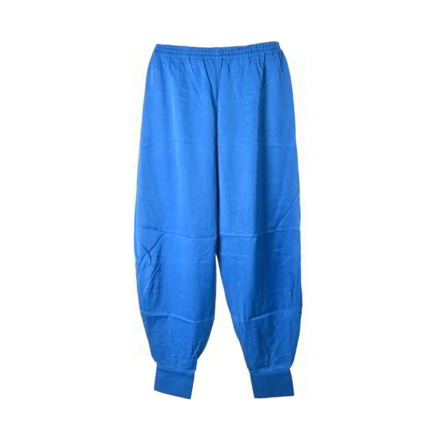 美品 ENFOLD ウォッシュド サテン カフスヘム ジョガー パンツ 36 ブルー エンフォルド KL4CAQPK91拍卖