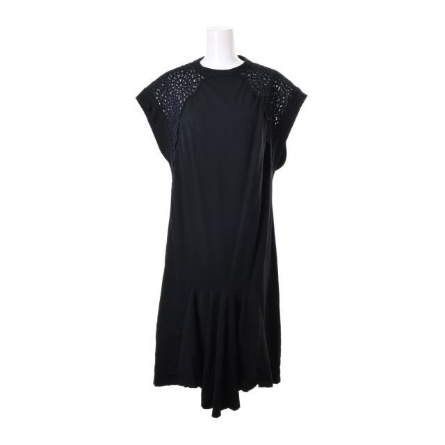 STELLA McCARTNEY レーヨン混 ストレッチ ワンピース 40 ブラック ステラマッカートニー KL4CACAK91拍卖