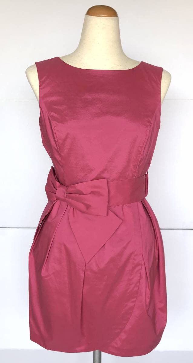 ★送料無料 超美品 Rirandture リランドチュール ワンピース パーティー ドレス ローズレッド サイズ1 レディース 女性用拍卖