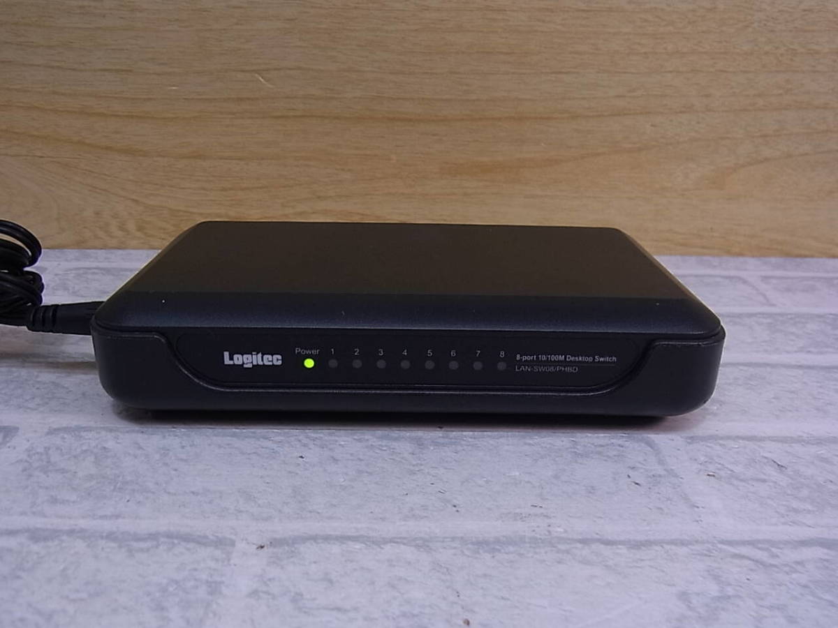 ◎K/828●ロジテック Logitec☆8ポート スイッチングハブ☆100BASE-TX対応☆LAN-SW08/PHBD☆ジャンク拍卖