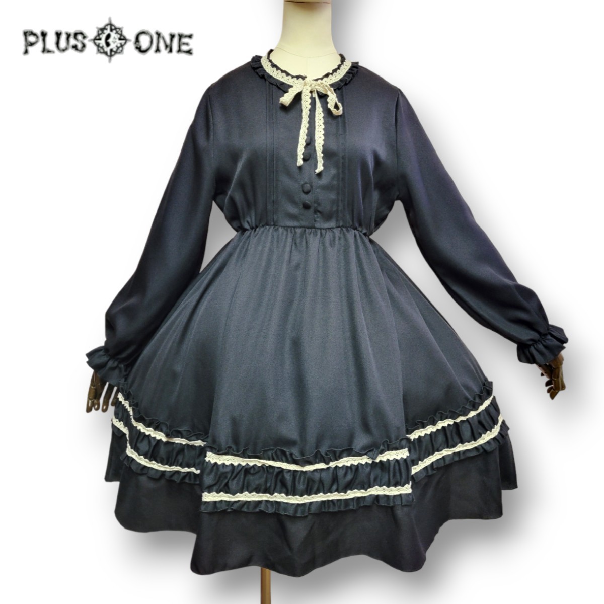 長袖 ワンピース 黒 / ゴシック ロリィタ Gothic Lolita拍卖