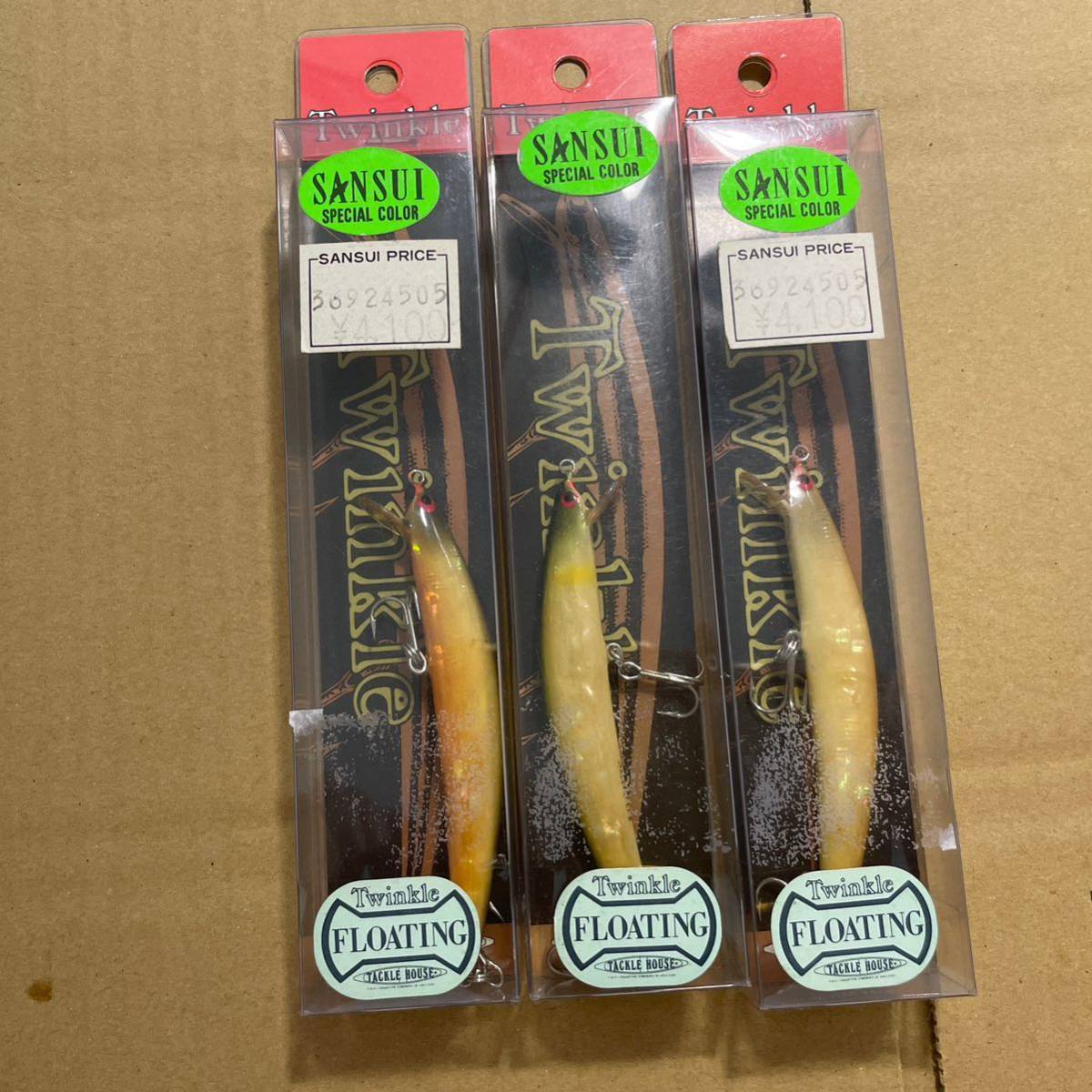 送料無料 デッドストック未使用 タックルハウス ツインクル 7.5cm F サンスイスペシャルカラー 3個 アワビ貼り ★ シェル貼り拍卖