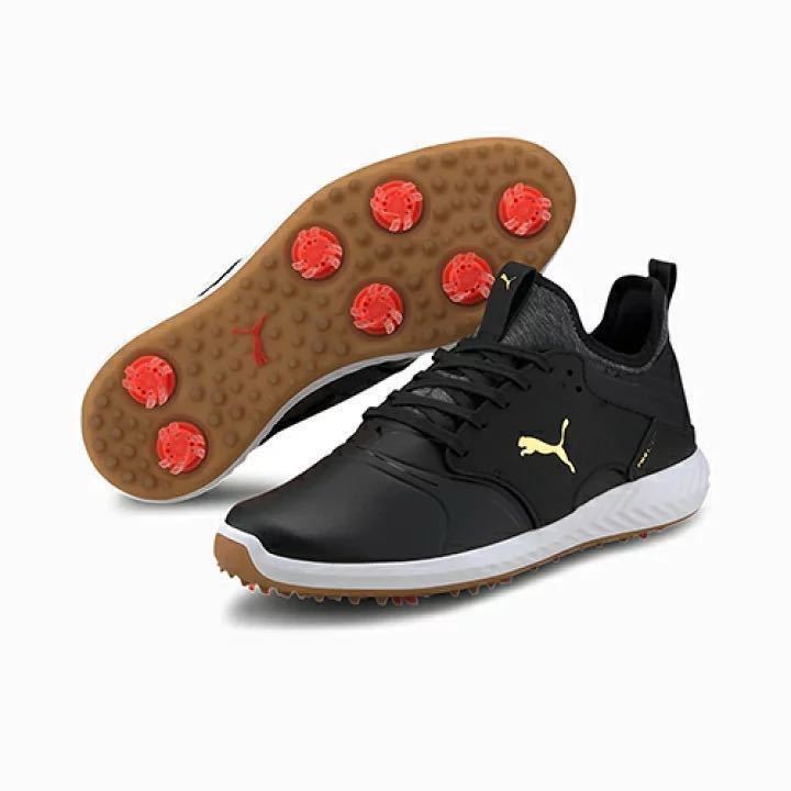 25.5cm 定価19250円 プーマ ゴルフ イグナイト パワーアダプト ケージド クラフテッド スパイク ゴルフシューズ 25.5cm 未使用193825 05拍卖