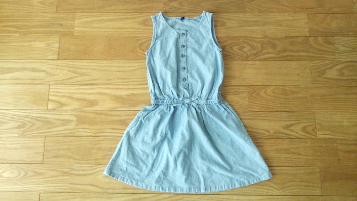 ユニクロ キッズ シャンブレーワンピース 110拍卖