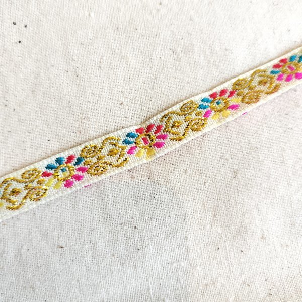新品&即決◎アジアン刺繍リボン50cm〜G拍卖