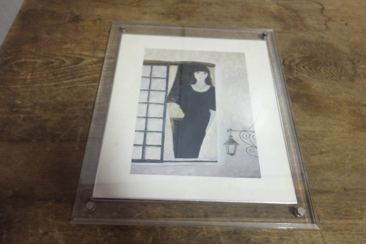 ★ て-105 色紙額 中古 高級 アクリル ケースなし 寸法:高33cm 幅28cm 厚さ2cm 重さ800g拍卖