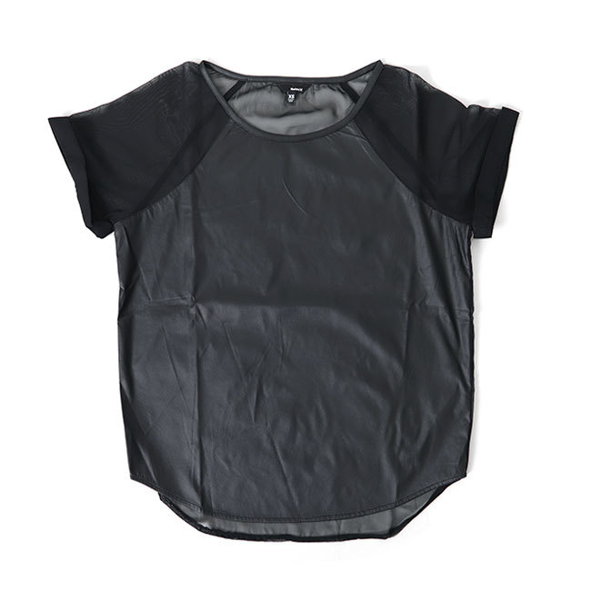 Hurley ハーレー エコレザー メッシュTシャツ GVS0000630 S 黒 カットソー レディース拍卖