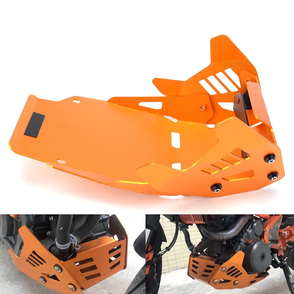 送料無料 Ktm デューク390 2017-2020 エンジン 保護 ガード エンジンシャーシ スキッドプレート カバー シールド アルミ拍卖
