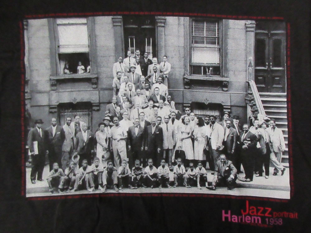 90's Art Kane FOTOFOLIO Harlem 1958 フォト TシャツM黒JAZZジャズBlakey Count Basie Charles Mingus Thelonious Monk Sonny Rollins芸術拍卖