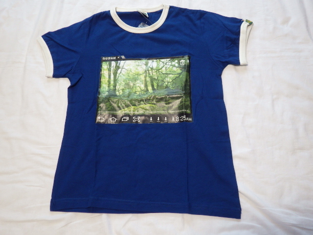 キッズ 男の子も女の子にも着用可能 トップス リブ 半袖 Tシャツ 140㎝ ブルー 綿100% 《白谷雲水狭》拍卖