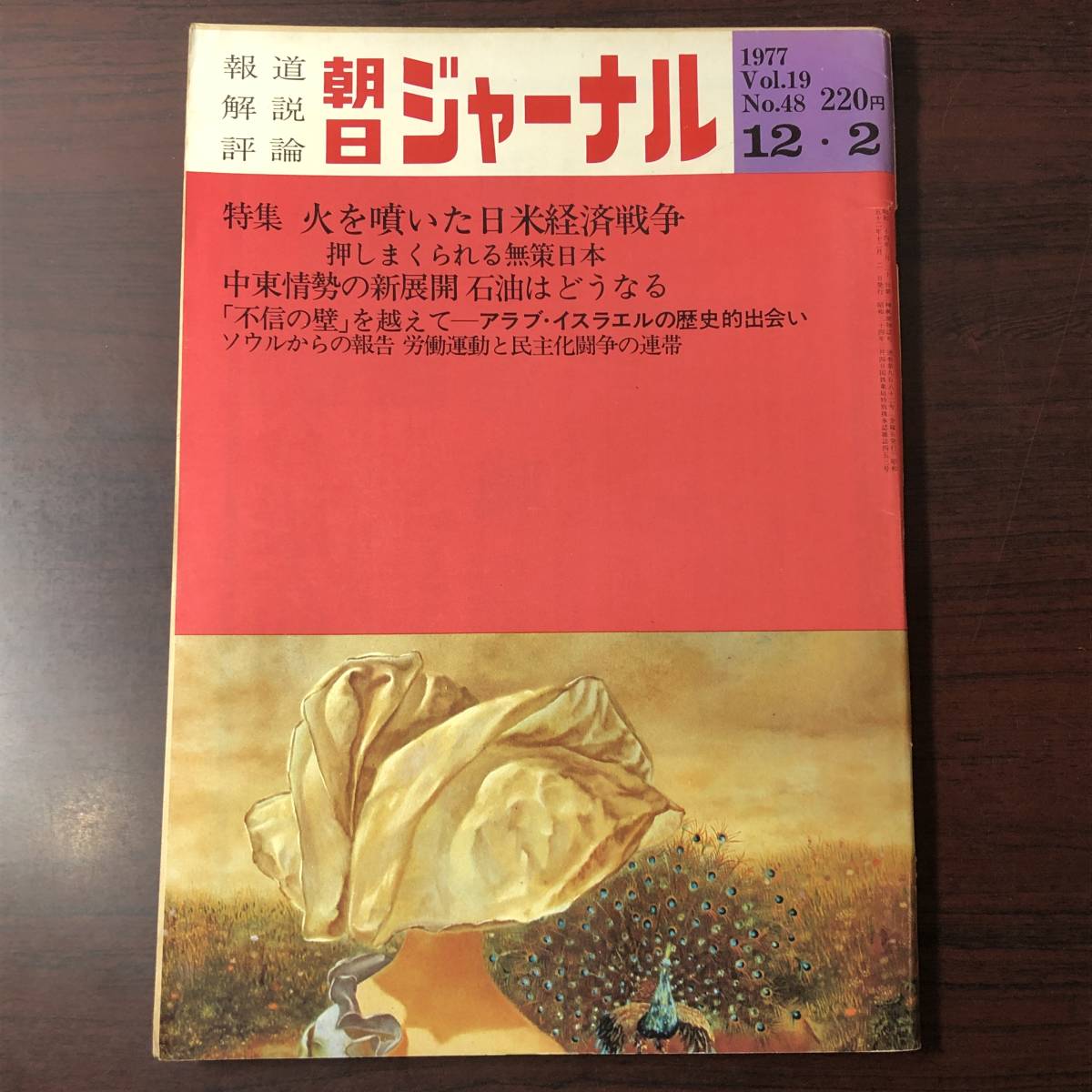 【ゆうメール送料無料】朝日ジャーナル 1977年12月2日号 Vol.19 No.48 火を噴いた日米経済戦争 中東-石油はどうなる 不信の壁イスラエル拍卖