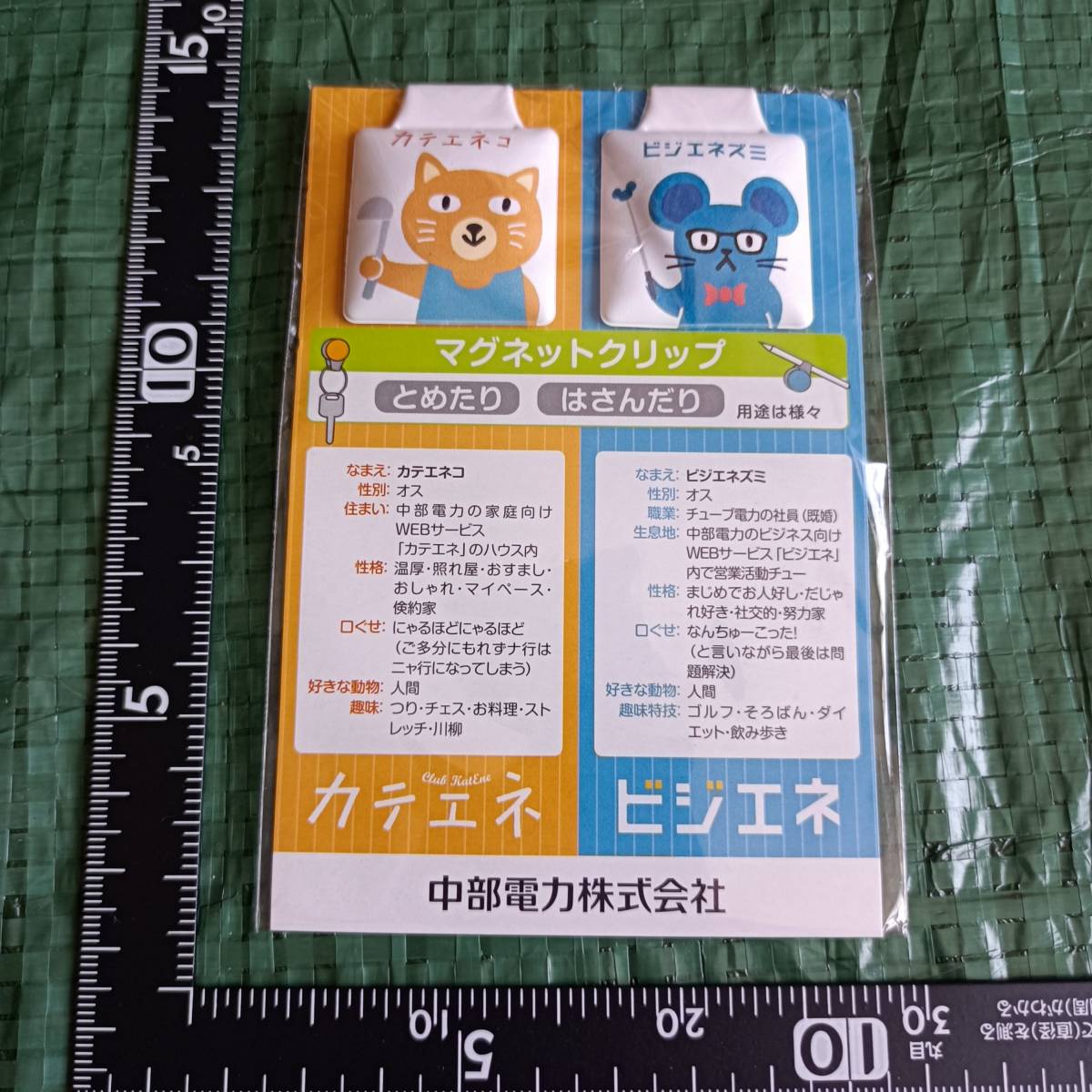 ■ 未使用 未開封 カテエネコ ビジエネズミ マグネットクリップ 中部電力株式会社 非売品 日本製 JAPAN 猫 キャット CAT 拍卖