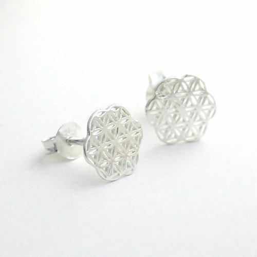 フラワーオブライフ 指輪 神聖幾何学 ピアス レディース メンズ 生命の花 シルバー925 アクセサリー 小ぶり 両耳用拍卖