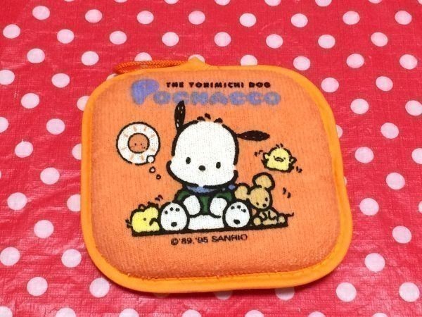 ゆうmini◆ ポチャッコ バススポンジ サンリオ ひよこ ねずみ オレンジ 当時品 レトロ拍卖