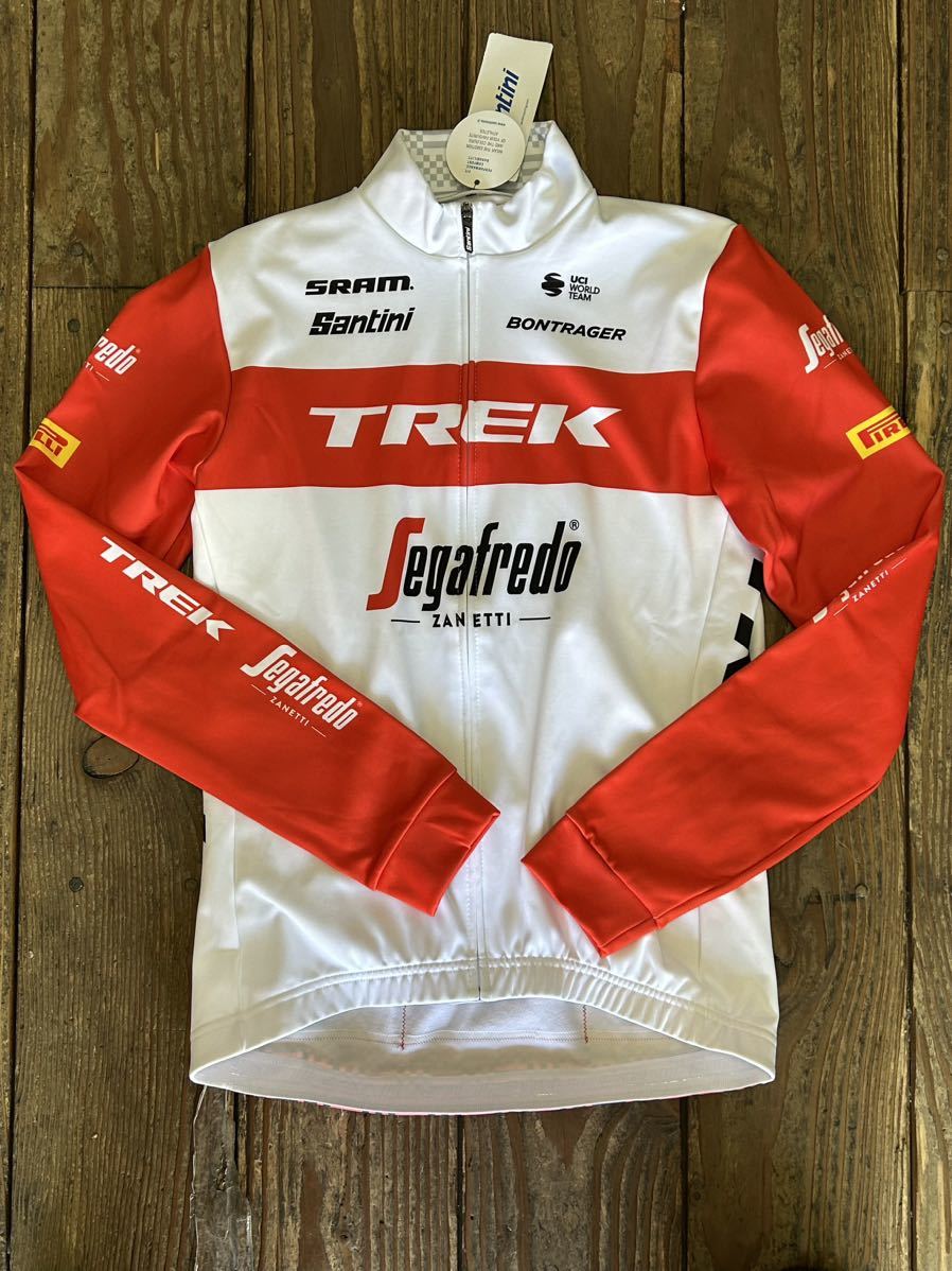 新品 未使用 トレック セガフレード 春秋用15℃ 裏起毛チームレプリカ 長袖サイクルジャージ Lサイズ サンティーニ製TREK Segafredo 拍卖