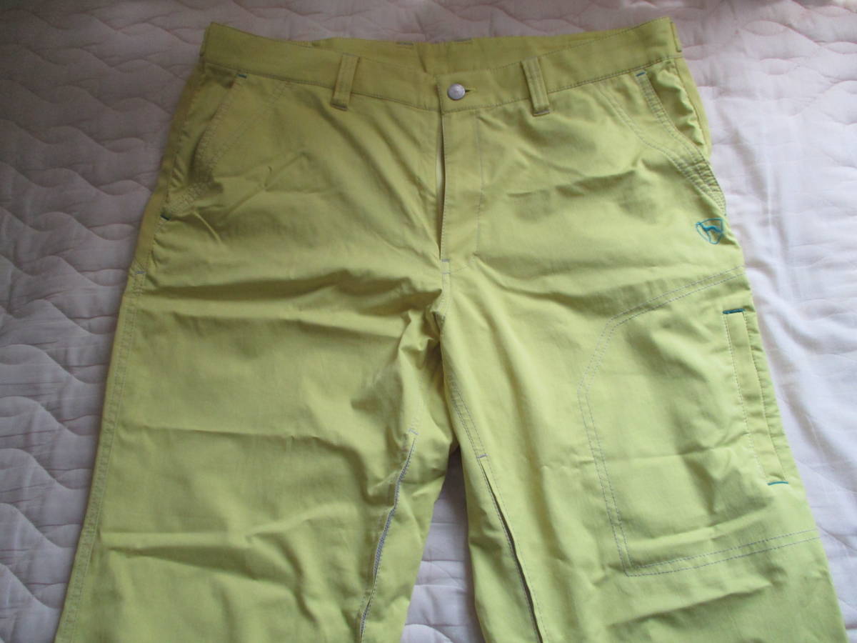 【W ~95㎝】(株)ワールド サマー 清涼 ゴルフパンツ ウエスト アジャスター付 イエロー系拍卖