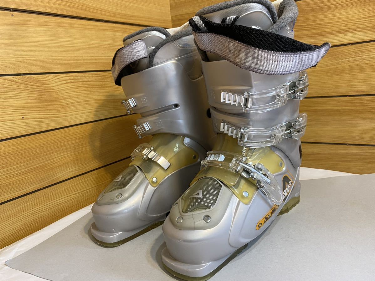 美品!DOLOMITE 25/25.5cm スキーブーツ ax3.3 ソール長296mm シルバー ボア拍卖