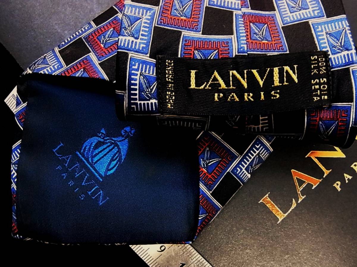 ●美品●SALE1884 ランバン 「夏も快適!人気モデル!超サラサラ シルク100%」ネクタイ●拍卖