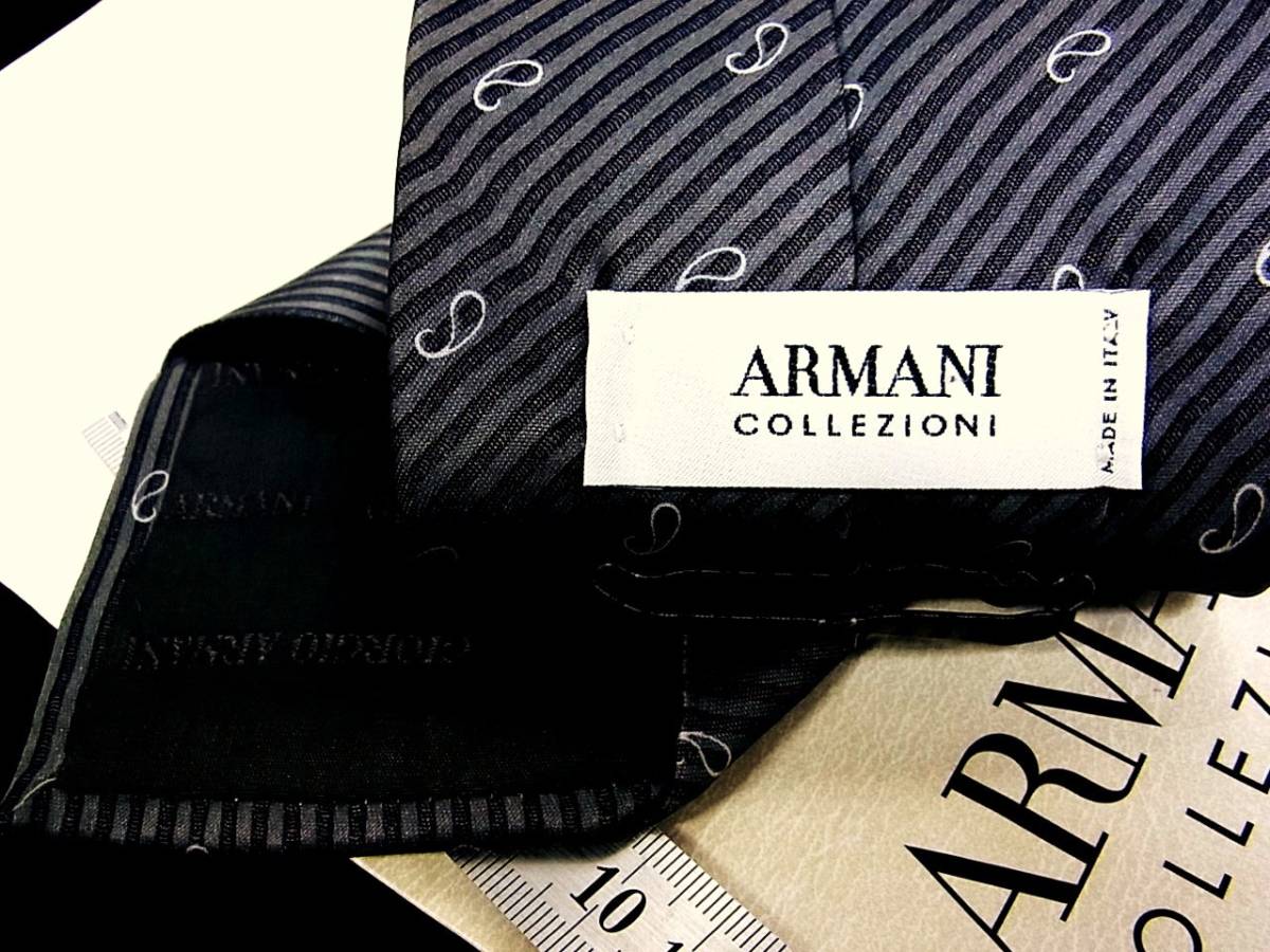 ●美品●SALE4589アルマーニ「ペイズリー」【COLLEZIONI】ネクタイ●拍卖