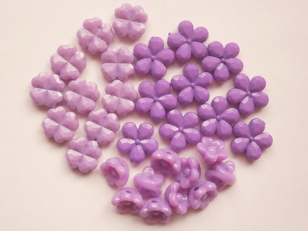 アクリル★フラワー★ミックス★パープル拍卖