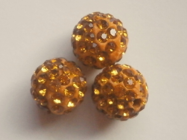 ラインストーン付★ラウンド★10mm★イエロー拍卖