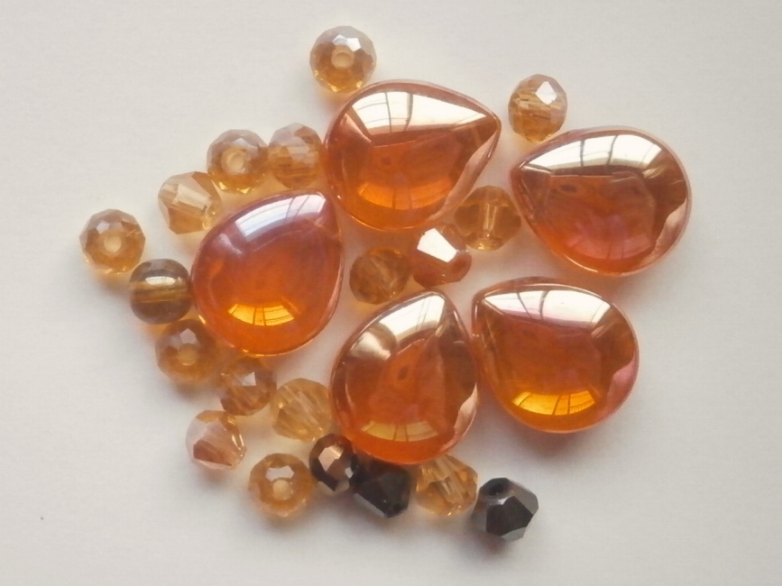 ガラスビーズ★シズク★タイプ B★ブラウン系★a拍卖