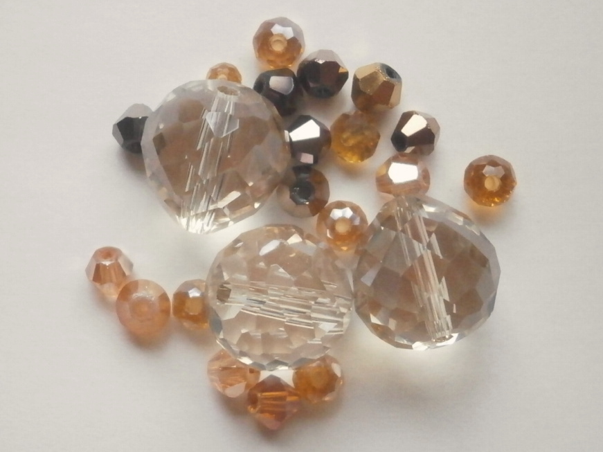 ガラスビーズ★多面カット★ブラウン系★④拍卖