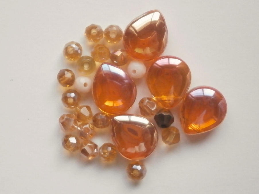 ガラスビーズ★シズク★タイプ B★ブラウン系★2拍卖