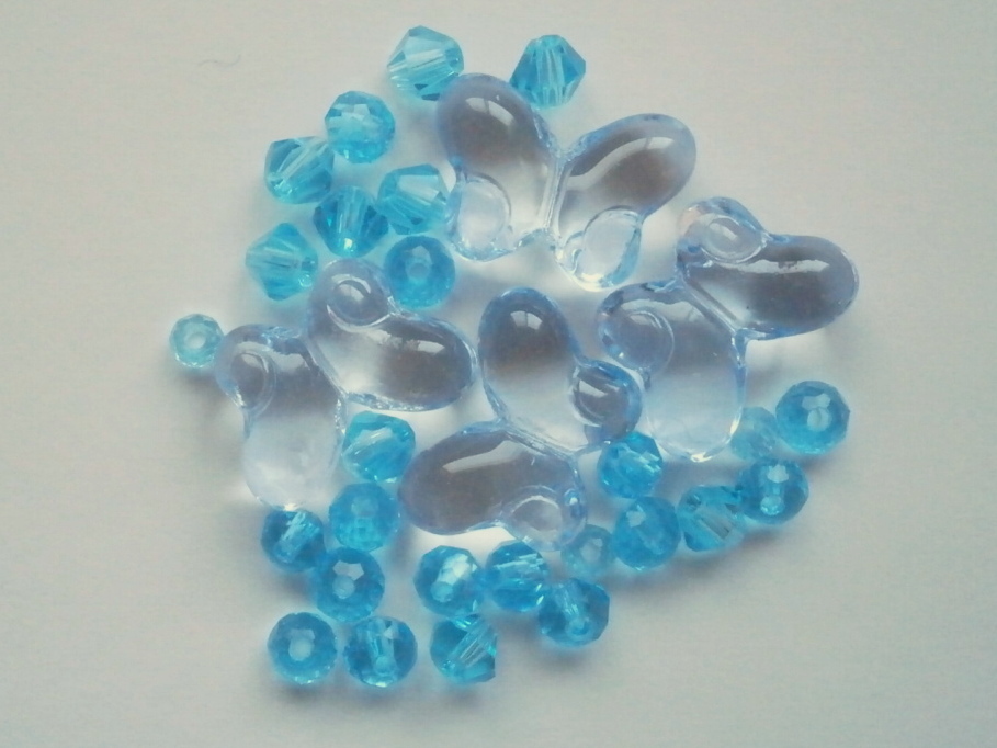 ガラスビーズ★蝶々★タイプ E★ブルー系★③拍卖
