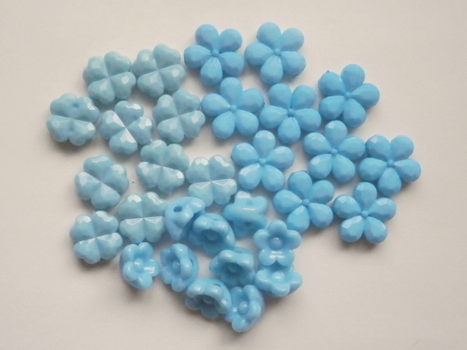 アクリル★フラワー★ミックス★LTブルー拍卖