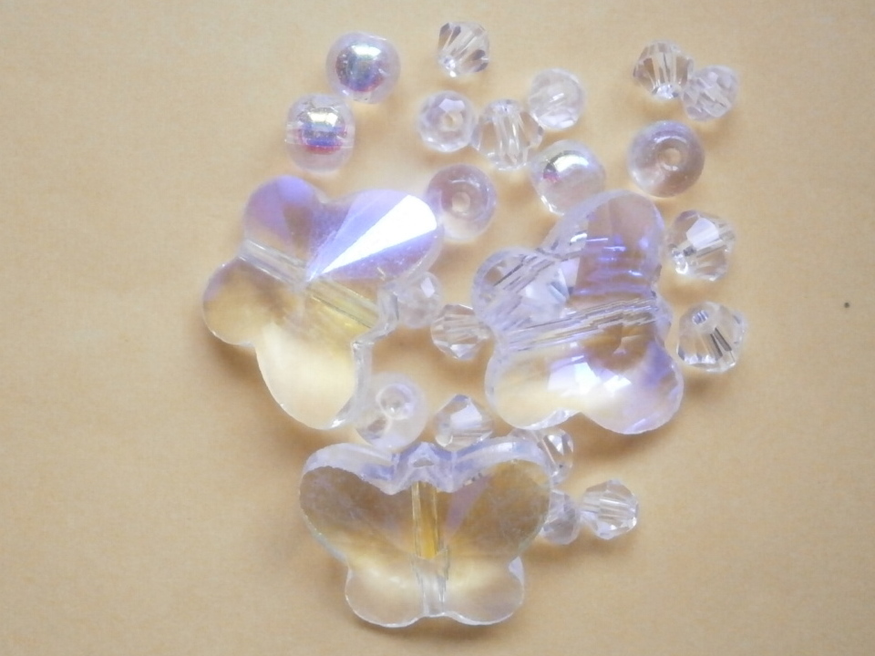 ガラスビーズ★蝶々★タイプ C★クリア系★d拍卖