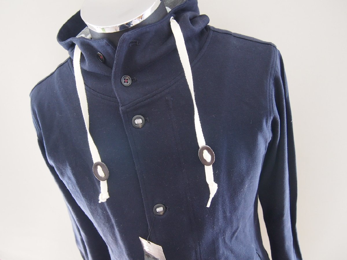TK★タケオキクチ★長袖フーディジップアップブルゾン★薄手/カットブルゾン★JKT★未使用★ボリュームネック★パラシュート釦&Wジップ拍卖