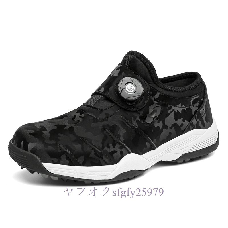 A229F新品人気★ゴルフシューズ メンズ スニーカー 強いグリップ スパイク靴 ソフトスパイク アウトドアフシューズ 防水 防滑 耐磨A拍卖