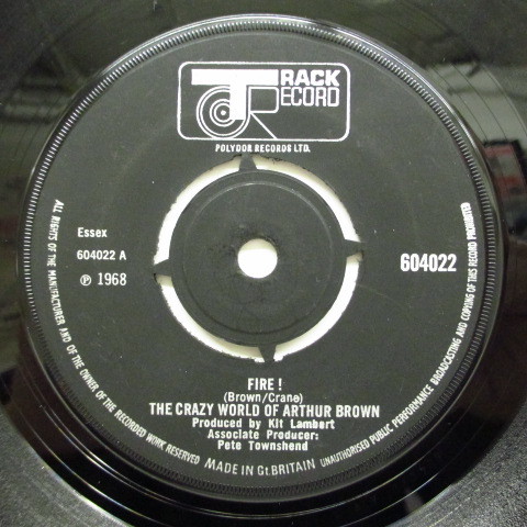 ARTHUR BROWN (THE CRAZY WORLD OF)-Fire ! / Rest Cure (UK)拍卖