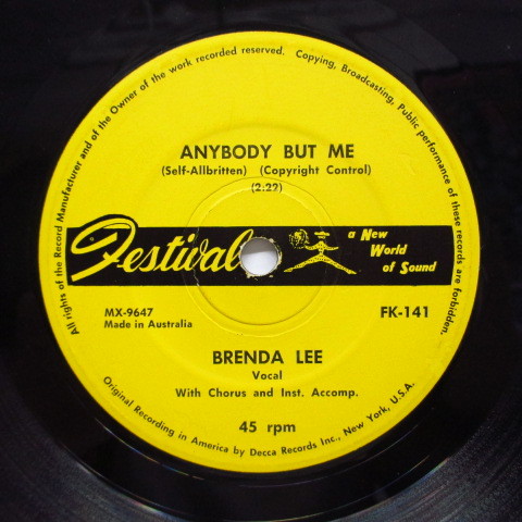 BRENDA LEE-Anybody But Me (OZ Orig)拍卖