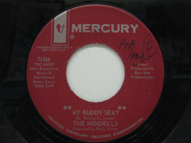 HONDELLS-My Buddy Seat (PROMO)拍卖