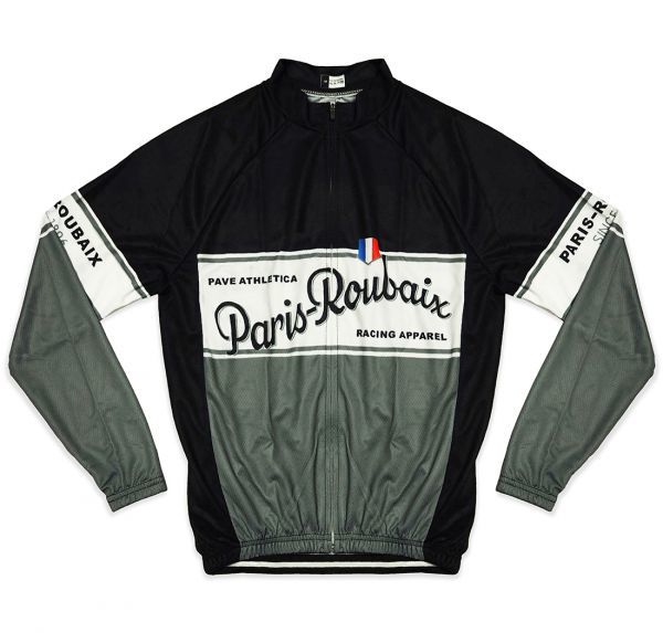 新品 長袖 サイクルジャージ レトロデザイン No44 XL フランス フルジップ ウェア メンズ サイクリング フリース ロードバイク MTB拍卖