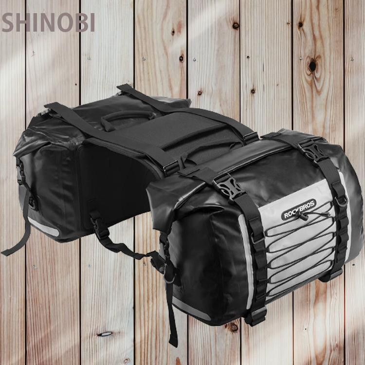 バイク用 サイドバッグ ツーリングバッグ 防水 両側容量合わせて62L 左右セット 取り付け簡単 3泊~4泊程度の荷物 アウトドア キャンプ拍卖