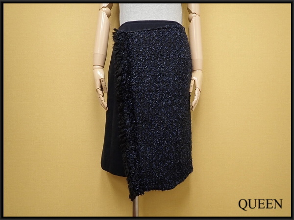 VOUS ETES スカート・38□ヴゼット/英国製LINTON生地/22*11*4-26拍卖