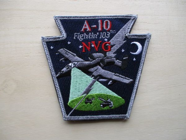 【送料無料】アメリカ空軍103rd ATTACK SQUADRON FIGHTIN’103パッチA-10ワッペンNVG/a10 IIサンダーボルト2patch AIR FORCE USAF M85拍卖
