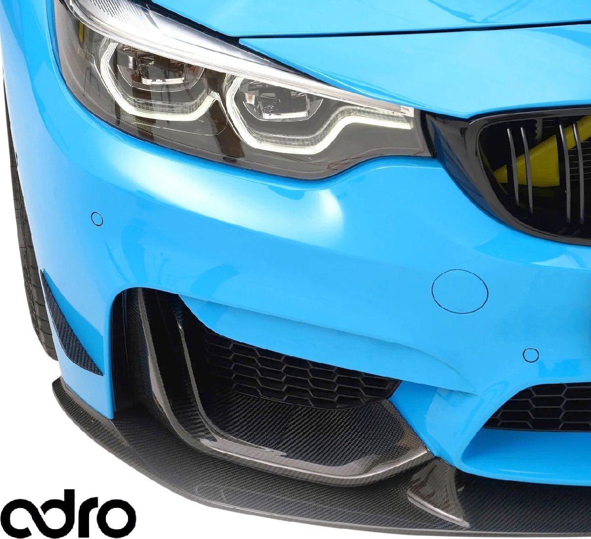 【M’s】 BMW F82 F83 M4 / F80 M3 (2014y-2020y) adro アドロ フロントバンパー エアダクトカバー LR カーボン エアロ パーツ A13A10-1801拍卖