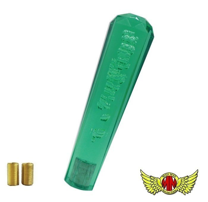 MADMAX トラック用品 内装 クリスタル ダイヤカット シフトノブ 泡 200MM グリーン/変換アダプター付 デコトラ 軽トラ MT車【送料800円】拍卖