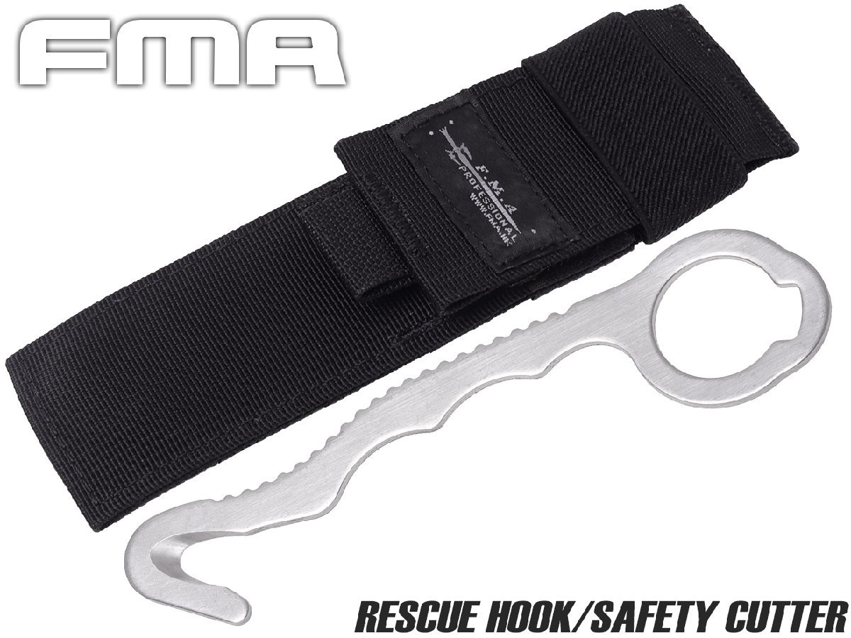 H8106SB FMA ステンレス レスキューフック セーフティカッター w/ 収納ポーチ拍卖