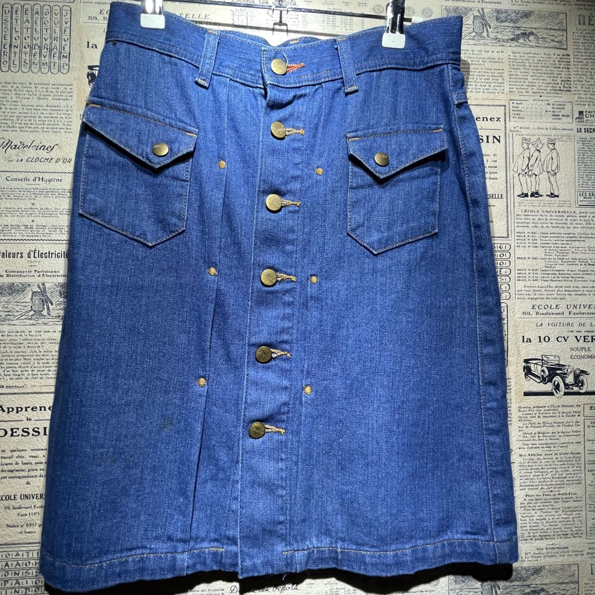 chocol raffine×Wrangrer 膝丈デニムスカート size M拍卖