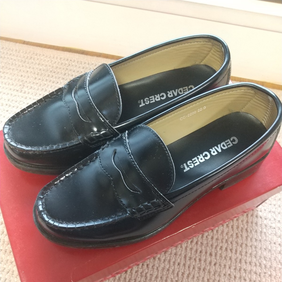 CEDAR CREST ローファー22センチ 黒拍卖