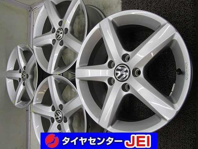 16インチ フォルクスワーゲン ゴルフ純正 6.5J+33 112 中古アルミホイール【4本セット】送料無料(A16-4360)拍卖