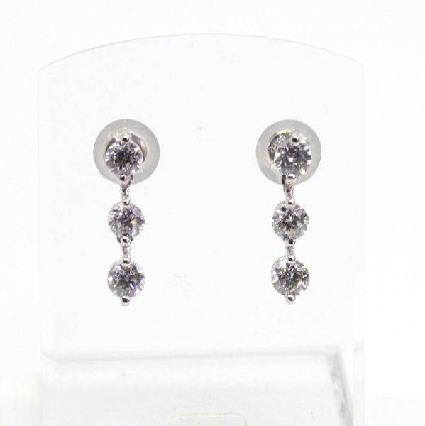 ◎中古美品◎プラチナ ダイヤ 1.00ct ピアス拍卖