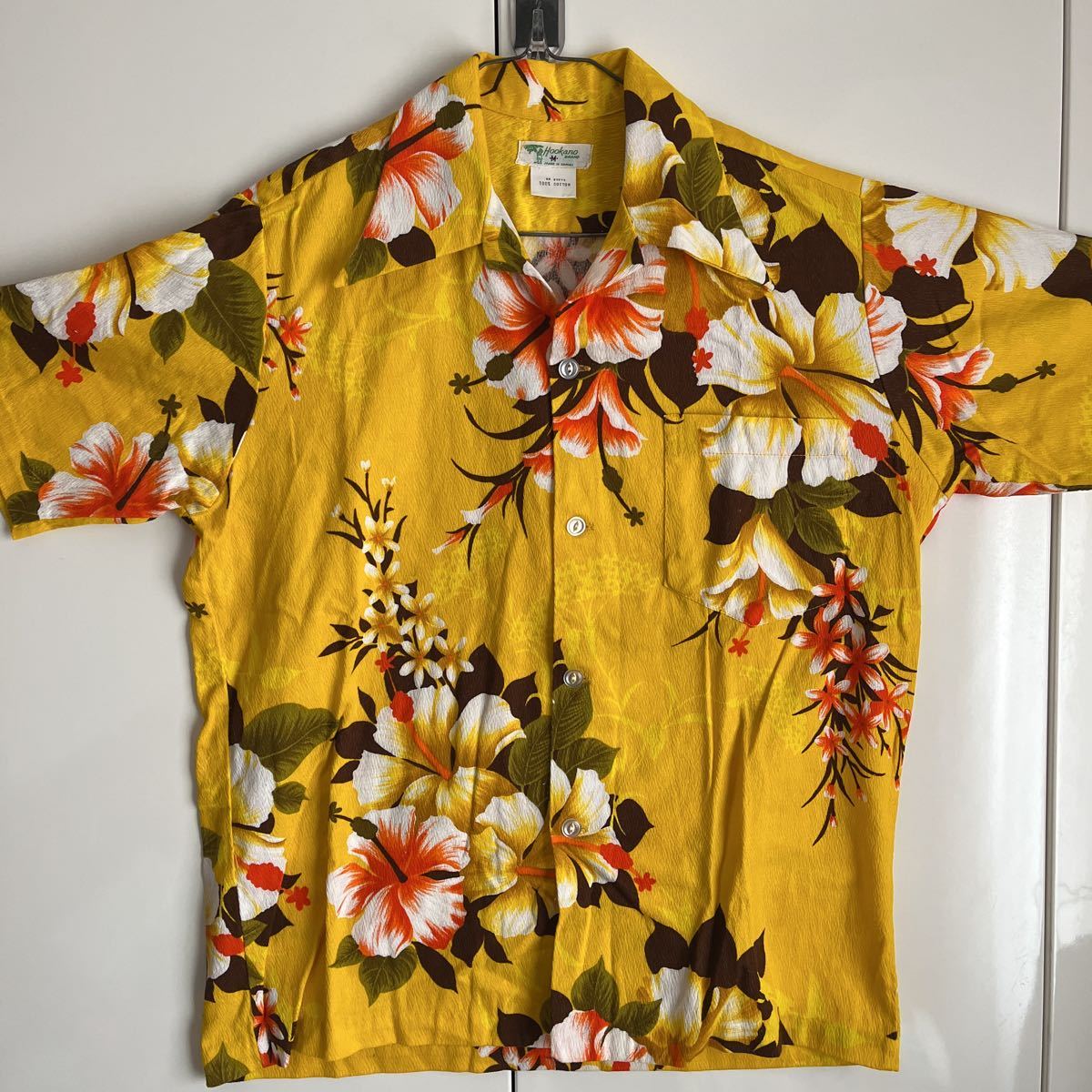 ★希少!激レア!80s70sンテージビッグシルエットフラワー柄コットンハワイアンアロハシャツ総柄東洋サンサーフ40s50s好きに拍卖