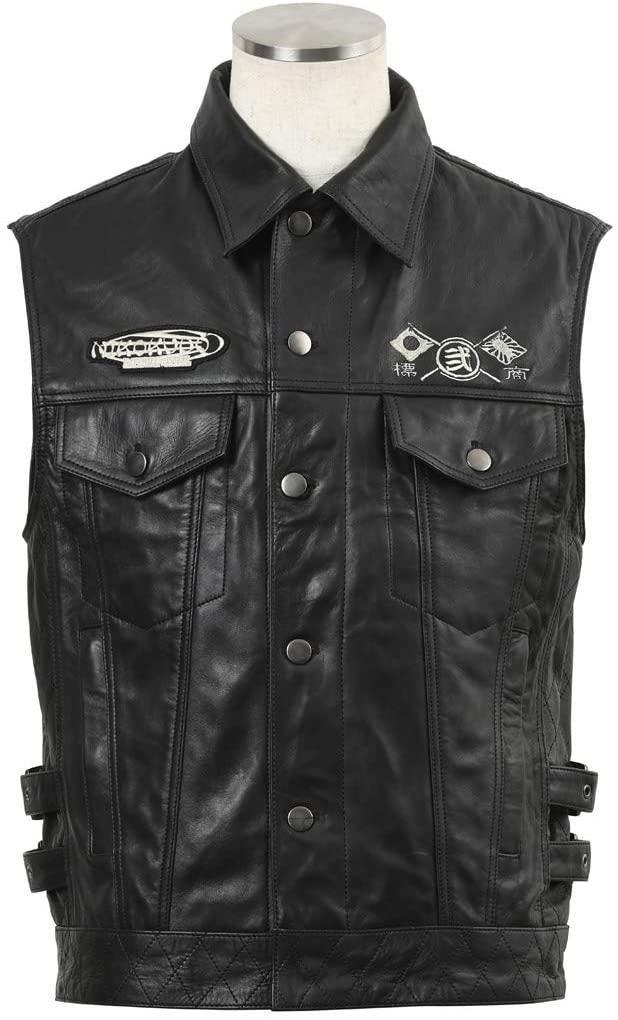 【52%引】弐黒堂 WBJN-90ブラック(L)ミッドナイトライド 本革ベスト 【新品・未使用】拍卖